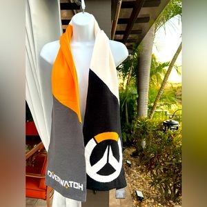 OVERWATCH White Black/Mustard LOGO Figure Scarf - Unisex GamerBlizzard Blizzcon